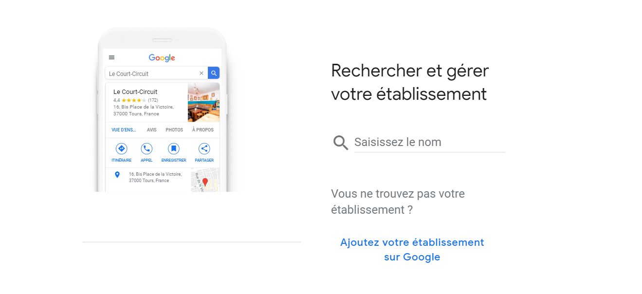 creation fiche google maps aide